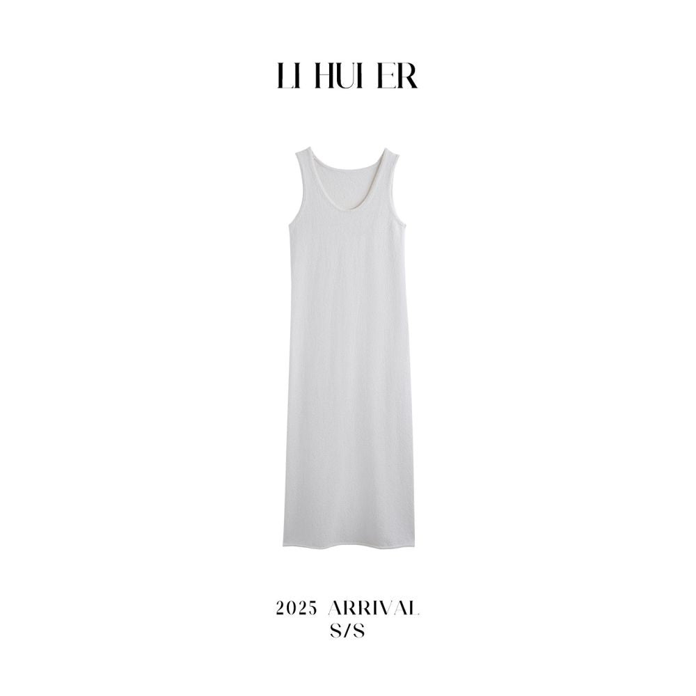 ASAYA6743 – Ivory Muse Knit Maxi Dress 🤍🖤