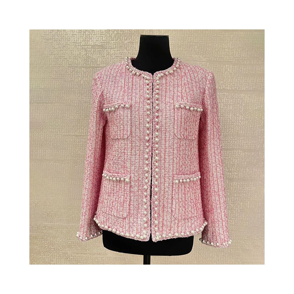 ASAYA6749 – Rosé Pearl Tweed Set 🎀🩷