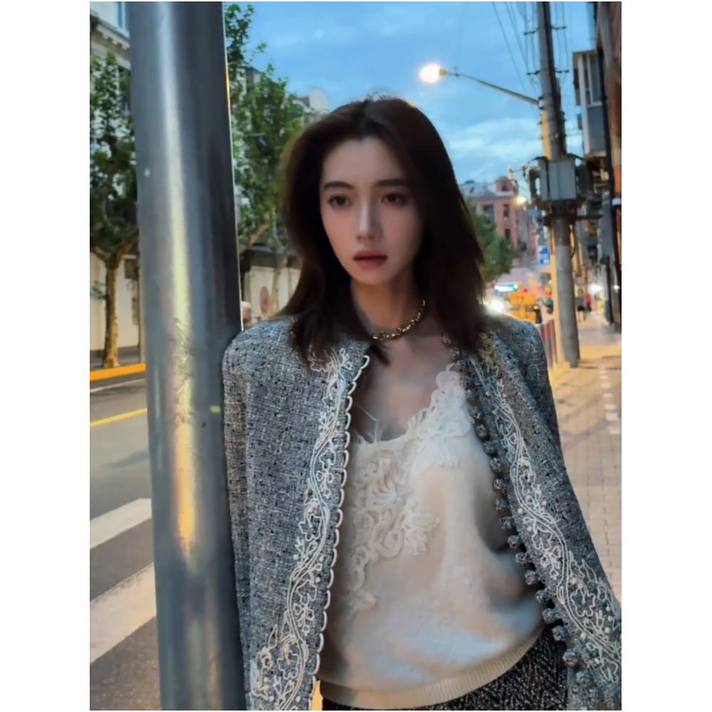 Luxury Women s Designer Style French Grey Chanel inspired Jacket 2026 Autumn New Arrival New Chinese Style Top image 2
