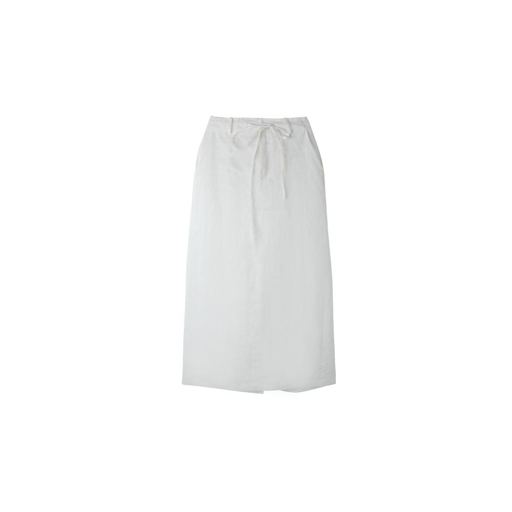 LiHuiEr Foggy Harbor Morning Street White Linen Skirt for Women Summer 2026 A Super Cute Linen Skirt image 4