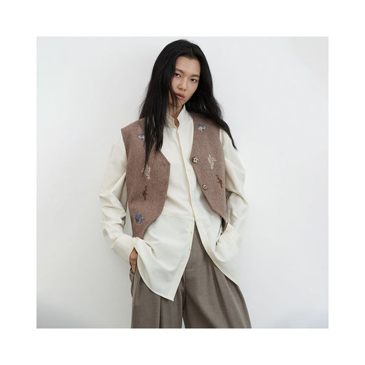 ASAYA6763 – Mocha Muse Embroidered Vest 🍂🪡