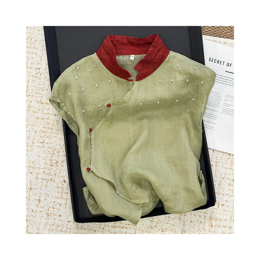 ASAYA6768 – Jade Pearl Oriental Top 🍵🤎