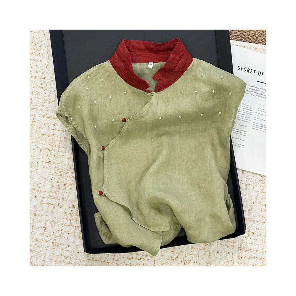 ASAYA6768 – Jade Pearl Oriental Top 🍵🤎