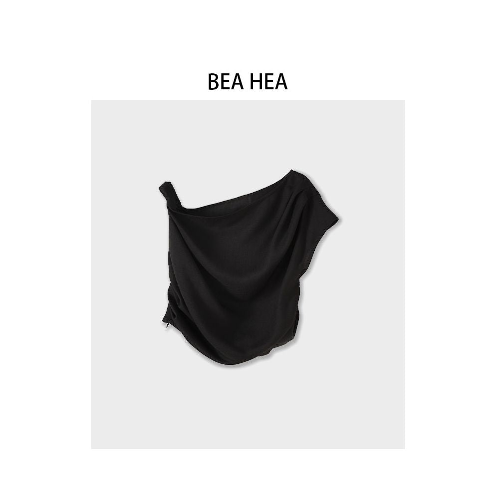 ASAYA6787 – Celeste Drape One-Shoulder Top ✨🖤