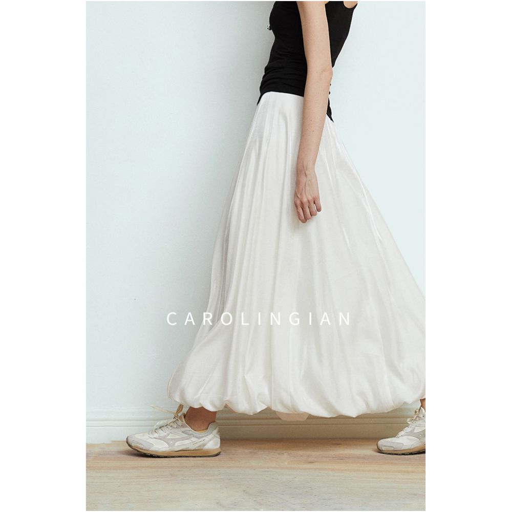 ASAYA6790 – Moonlight Balloon Maxi Skirt 🤍✨