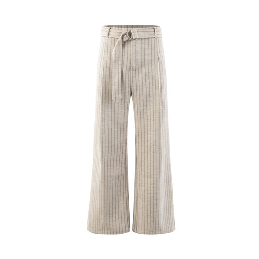 ASAYA6818 – Metropolitan Pinstripe Wide-Leg Trousers 🖤🤍