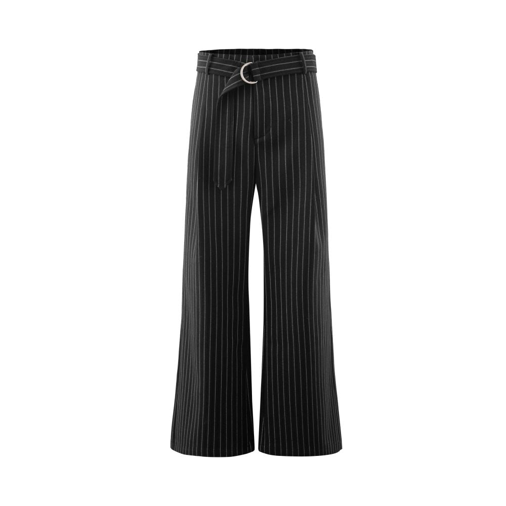ASAYA6818 – Metropolitan Pinstripe Wide-Leg Trousers 🖤🤍