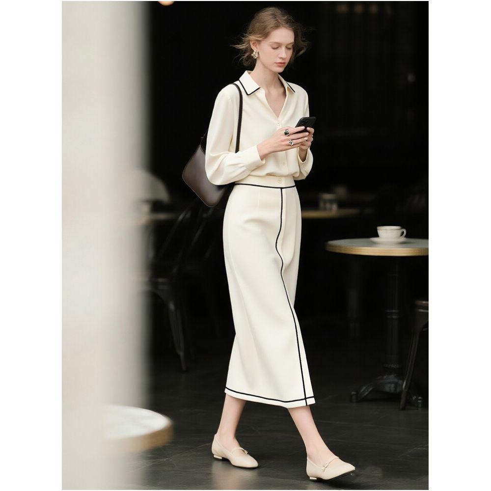 ASAYA6820 – Élodie Contrast Elegance Set 🤍🖤