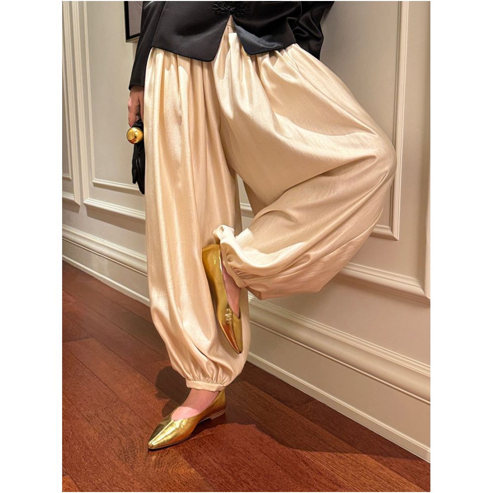 Eenkcos New Chinese Style High Waisted Lantern Pants for Women Harem Pants Loose Casual Pants High End Slimming Long Pants image 0