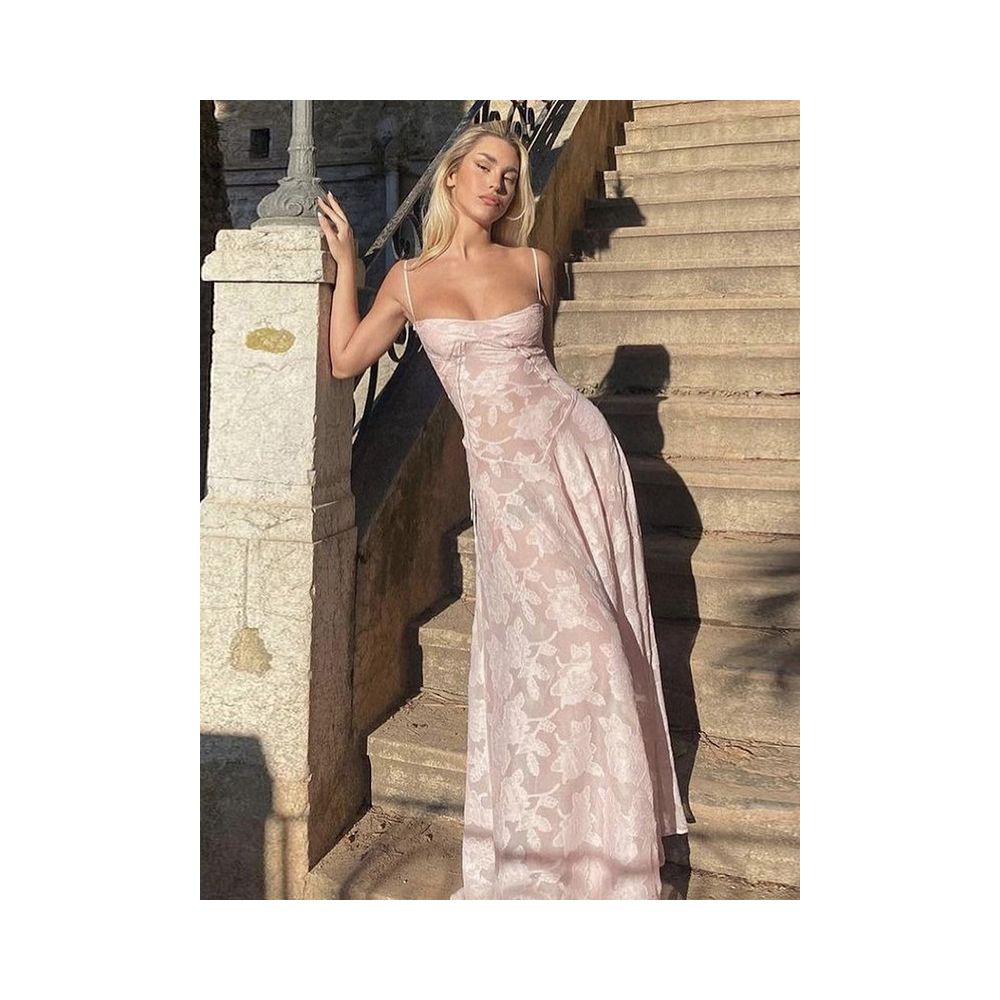 Sisjuly Super Fairy Romantic Tea Break Manor Style Mesh Lightweight Sheer Crochet Hollow Out Texture Dress for Women image 3