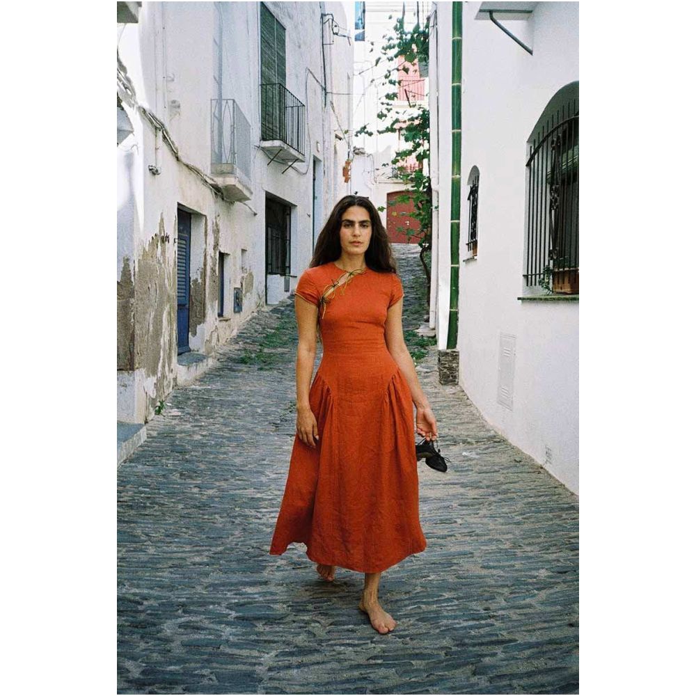 ASAYA6830 – Marbella Linen Midi Dress ☀️🤍