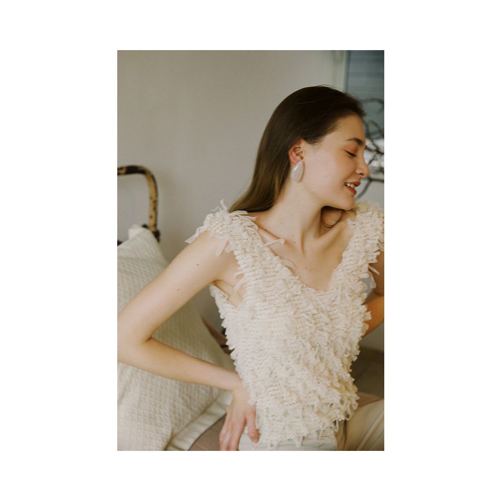 Rosebanks designer custom fabrics lace mesh tassels dreamy poetic fairy tale vest image 0