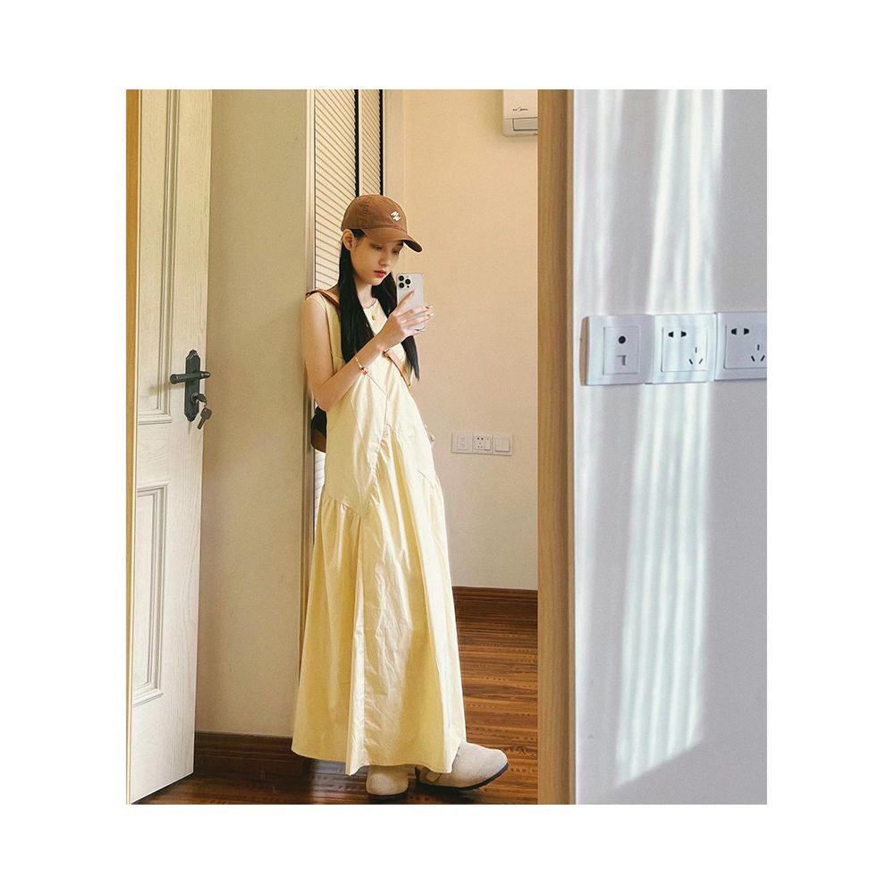 ASAYA6882 – Buttercream Drift Maxi Dress 🌼🤍