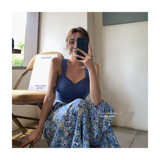 ASAYA6896 – Bluebell Romance Two-Piece Set 💙🌼✨