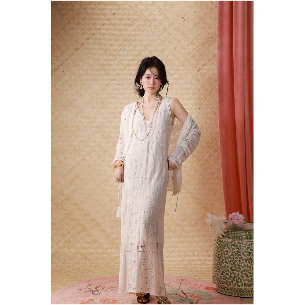 dangdang somes Santorini Tencel Resort Sundress Cardigan image 1