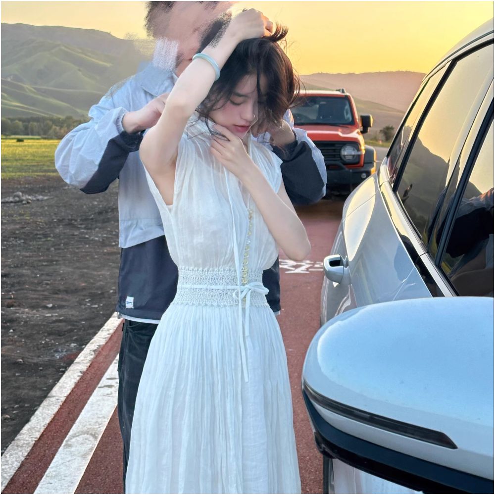 ASAYA6911 – Ivory Heirloom Linen Dress 🤍🕊️🌿