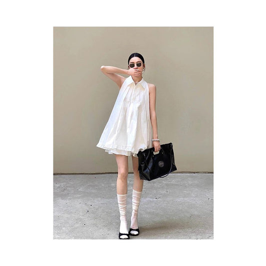 ASAYA6912 – Soleil Swing Mini Dress 🤍☀️🕊️