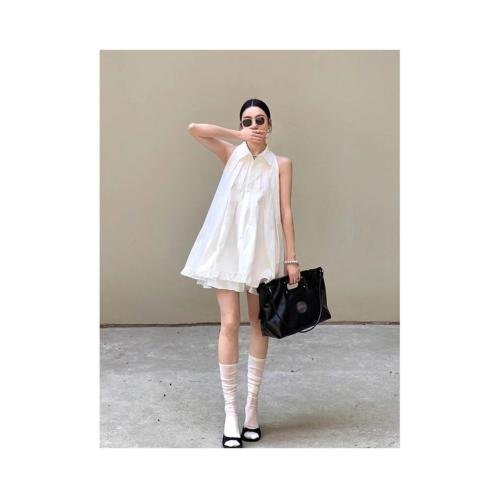 ASAYA6912 – Soleil Swing Mini Dress 🤍☀️🕊️