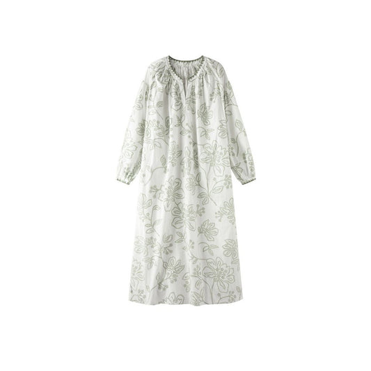 ASAYA6920 – Meadow Whisper Cotton Dress 🌿🤍🍃