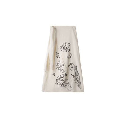 ASAYA6927 – Spring Wanderer Art Skirt 🌿🕊️🎨