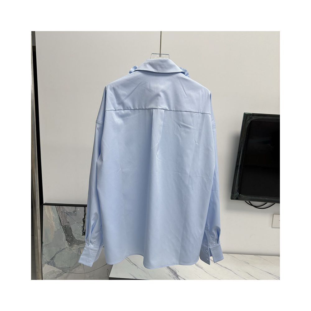 ASAYA6934 – Bloom Collar Cotton Shirt 🌸🤍💙