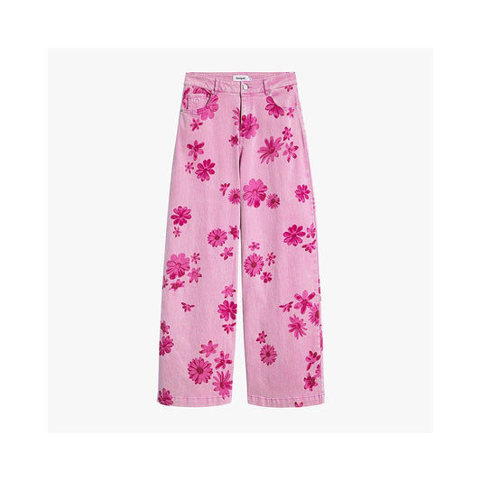 ASAYA6969 – Pink Daisy Wide-Leg Jeans 🌸💗