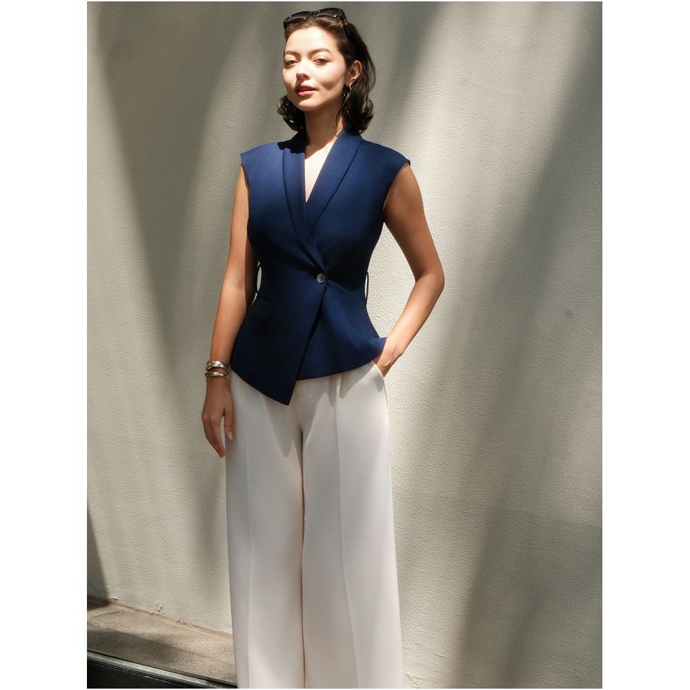 BRAND BY MEI Classic Women s Anti Wrinkle High Waisted Flattering Leg Lengthening Floor Length Suit Pants for Work and Commuting image 2