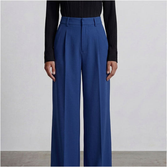 ASAYA6998 – Riviera Tailored Wide-Leg Pants 🤍💙✨