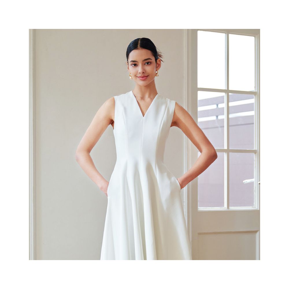 ASAYA7000 – Riviera Grace Midi Dress 🤍✨🌿