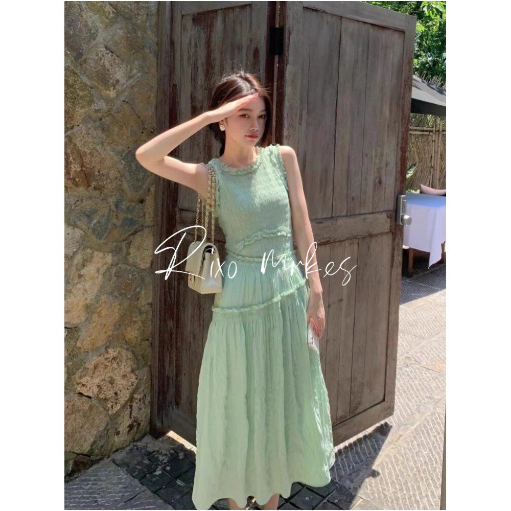 ASAYA7002 – Mint Garden Whisper Dress 🍃🌿✨