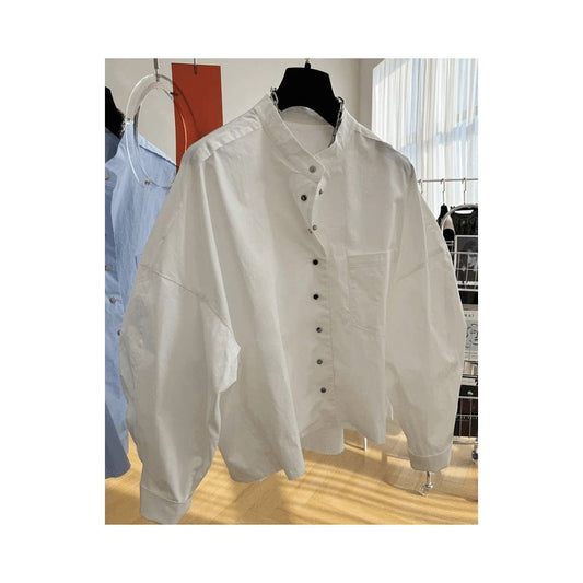 ASAYA7004 – Cloud Muse Oversized Shirt ☁️🤍💙✨