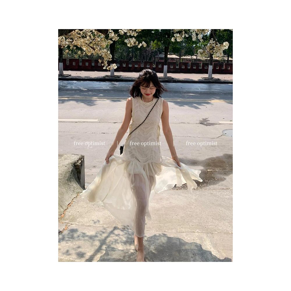 ASAYA7027 – Ivory Whisper Lace Dress 🕊️🤍