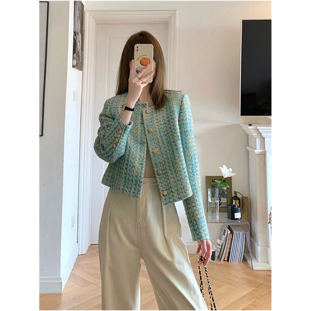 In stock Spring Autumn Chanel inspired high end cardigan top a chic and stylish short jacket perfect for the sophisticated French look image 0