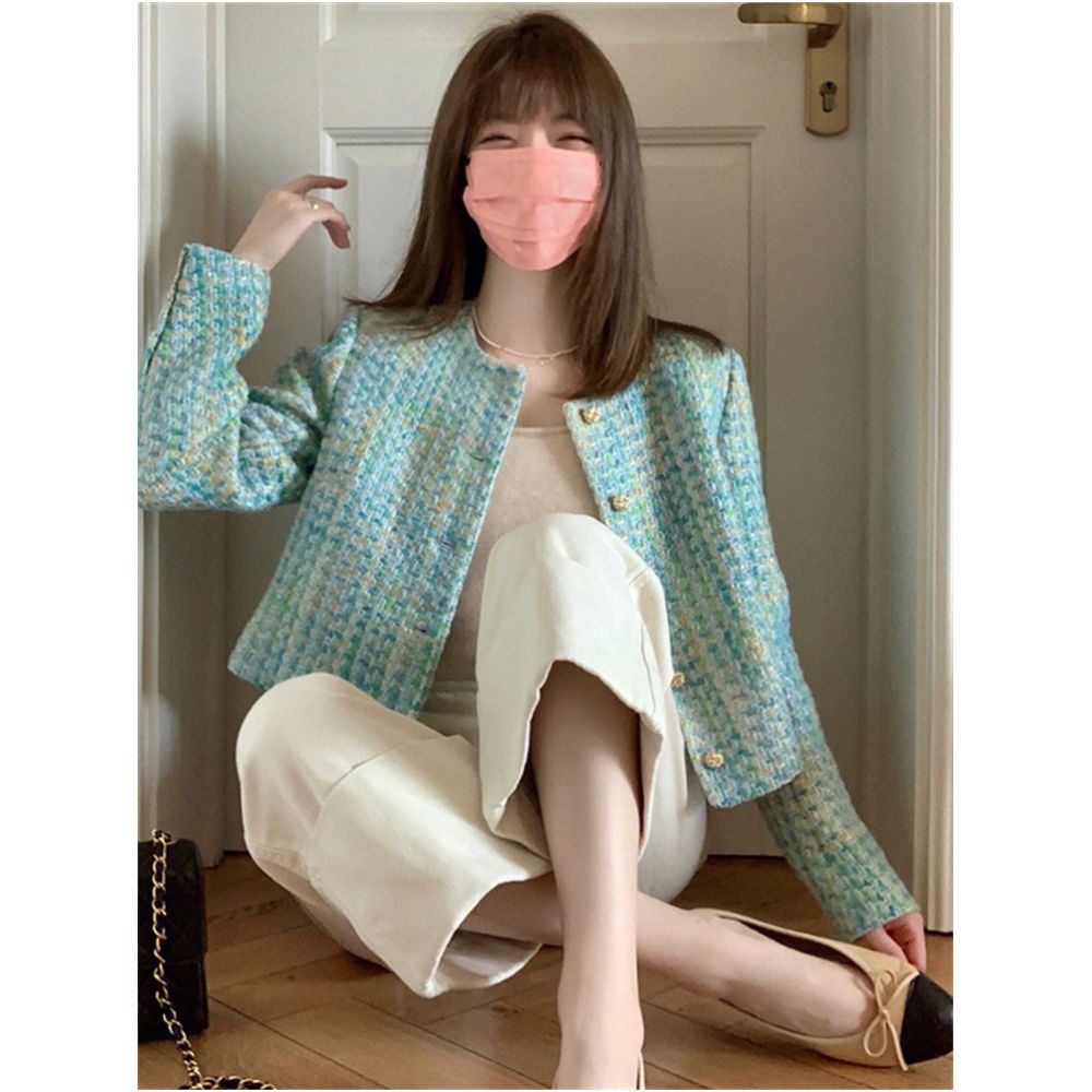 In stock Spring Autumn Chanel inspired high end cardigan top a chic and stylish short jacket perfect for the sophisticated French look image 1