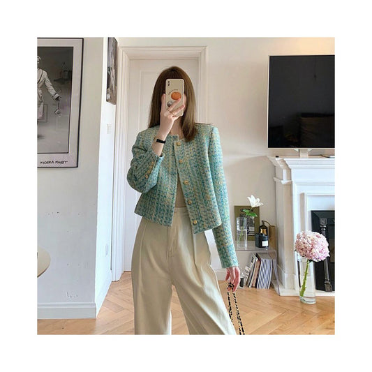 ASAYA7030 – Riviera Mint Tweed Jacket💎🌿🩵