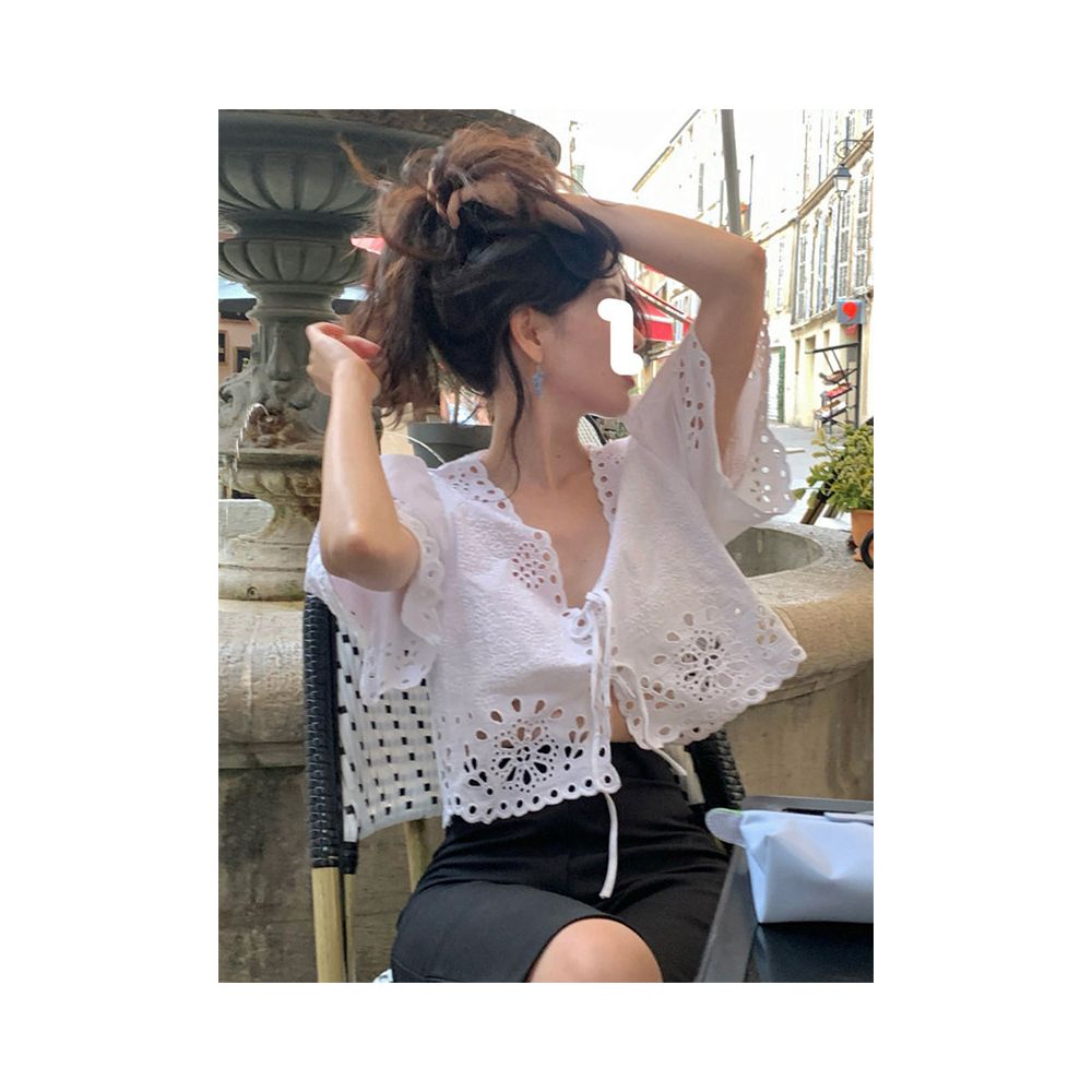 ASAYA7041 – Riviera Eyelet Lace Cardigan 🤍🌿☀️