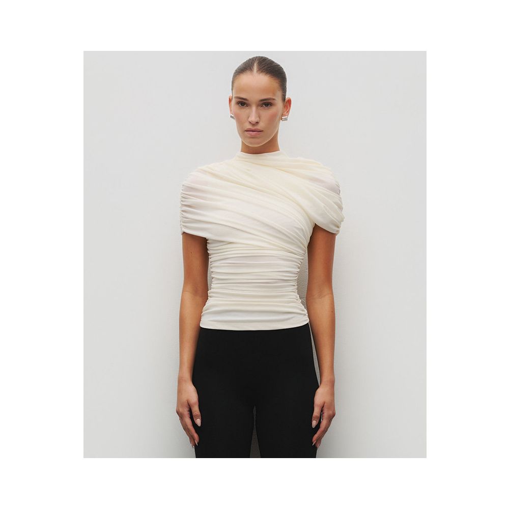 ASAYA7054 – Sculpted Drape Top ✨🤍