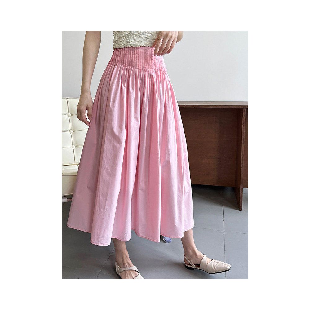 ASAYA7061 – Grace Pleated Maxi Skirt 🎀🤍