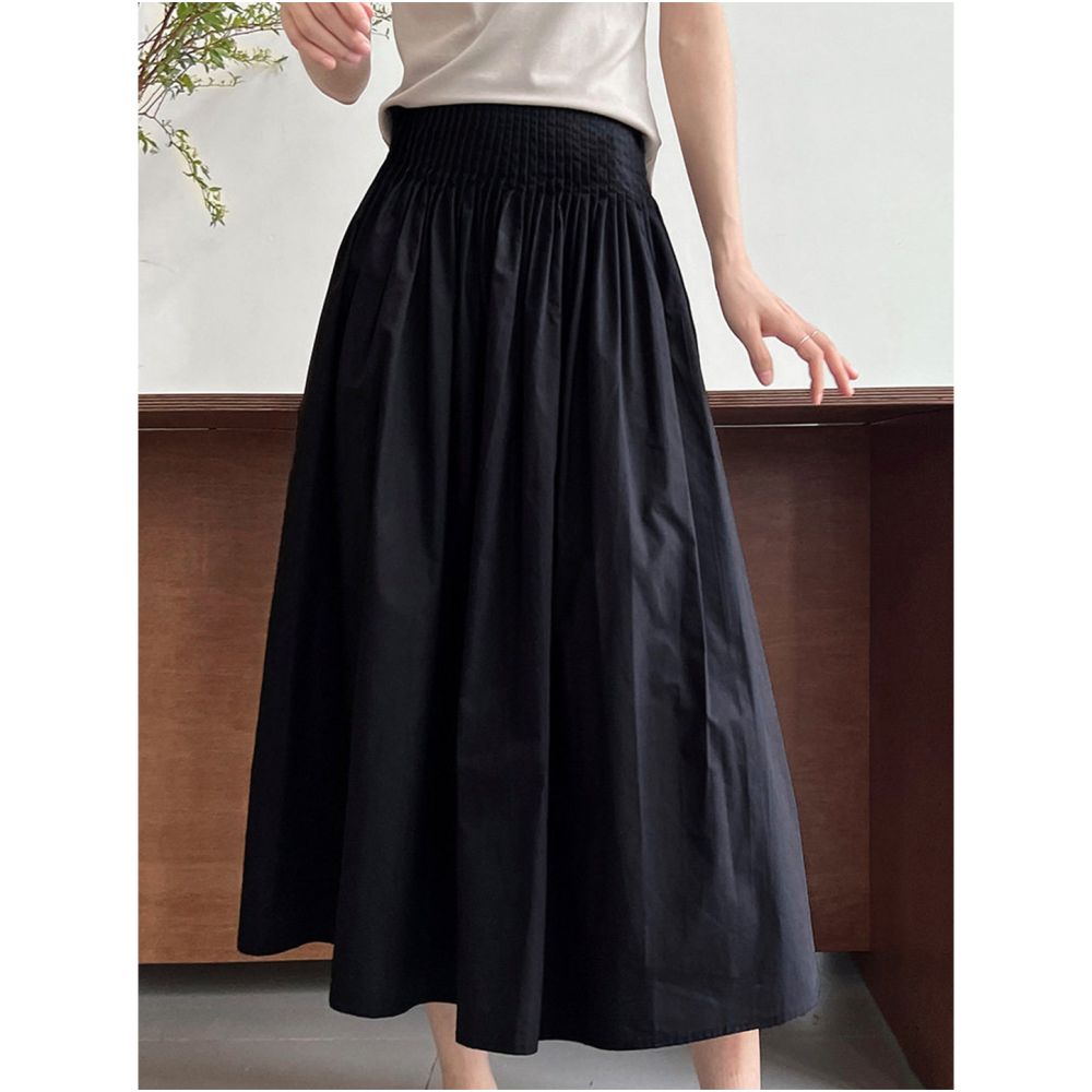 ASAYA7061 – Grace Pleated Maxi Skirt 🎀🤍