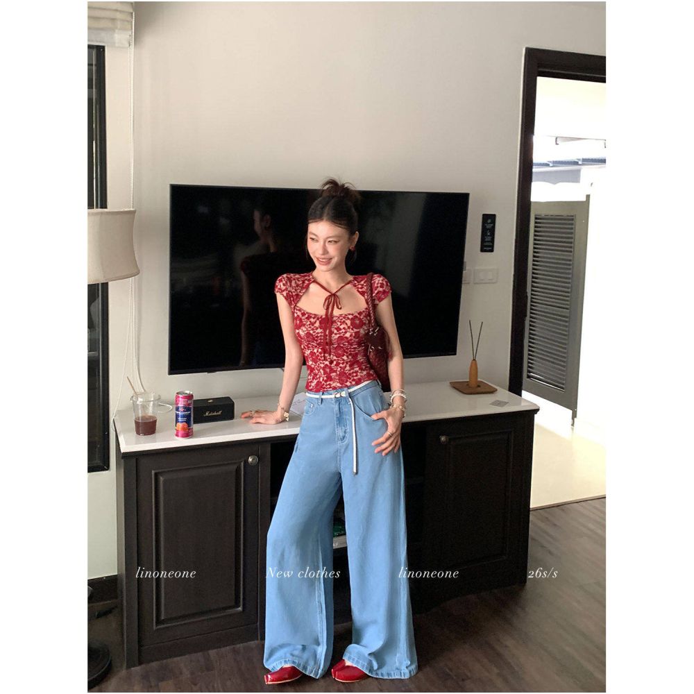 ASAYA7062 – Bordeaux Lace Charm Set 🍷🌹
