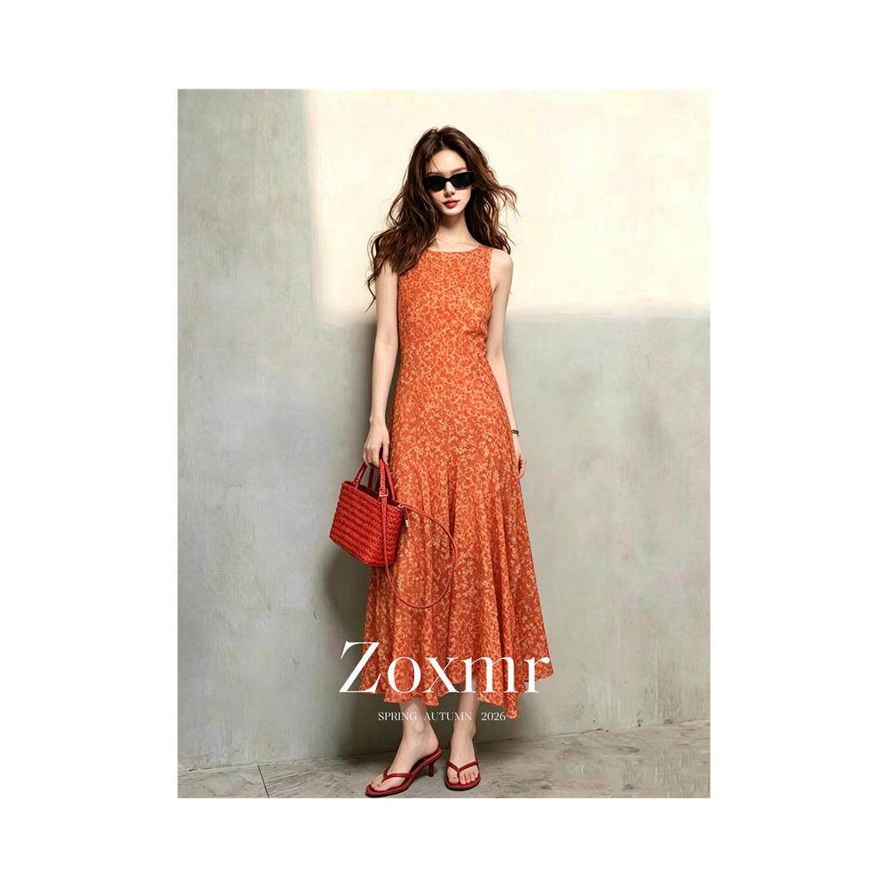 ASAYA7094 – Terracotta Bloom Maxi Dress 🌺🧡