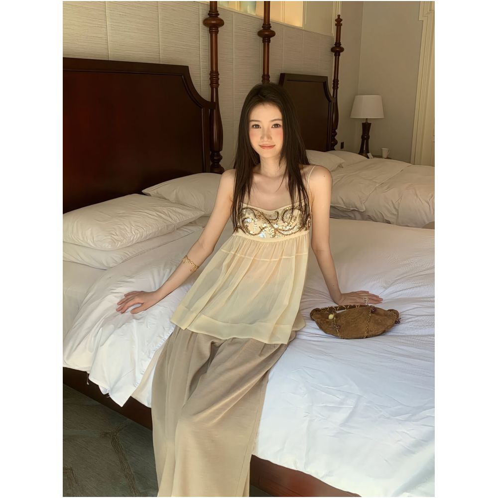 2ND STUDIOS French style Camisole Set for Women Elegant Youthful and Gentle Style New Spring 2026 Two Piece Set image 1