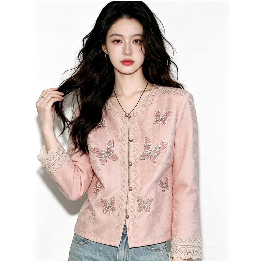 New Chinese style retro butterfly cardigan for women summer 2026 fashionable niche casual commuter cardigan top image 1