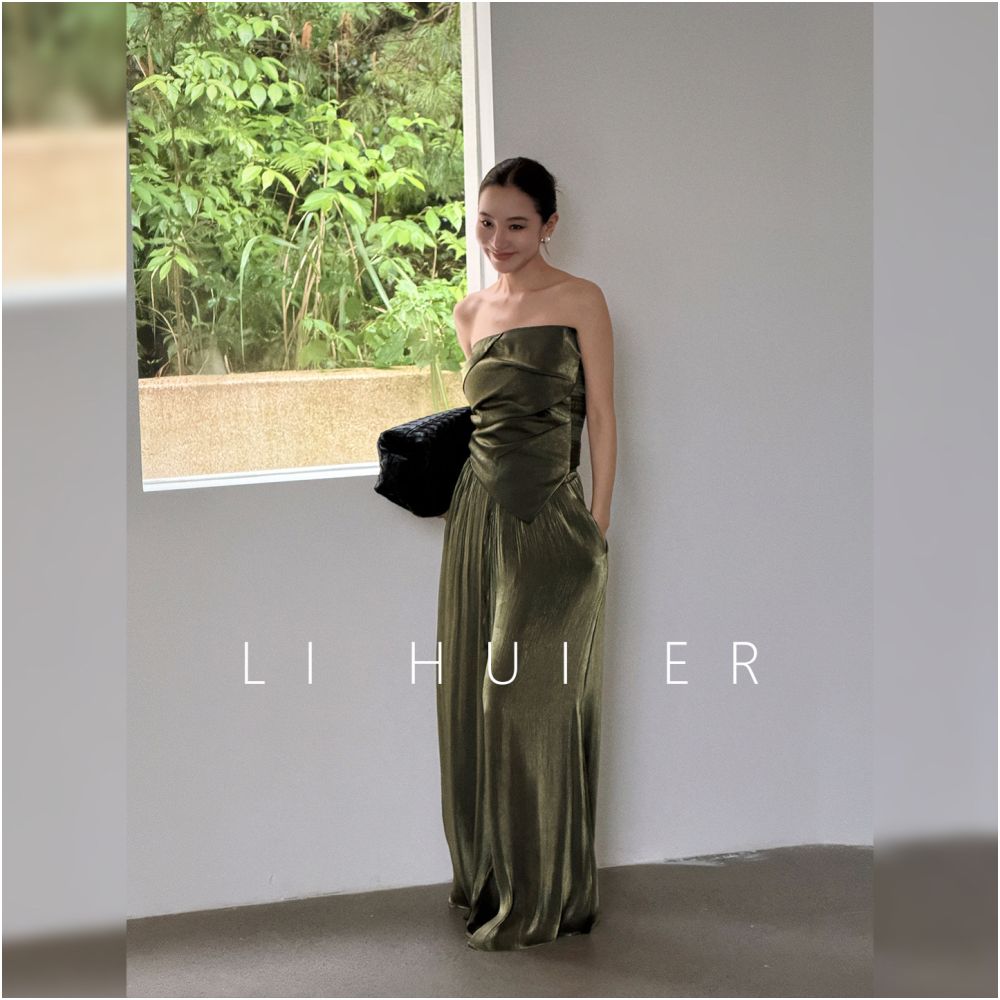 ASAYA7113 – Olive Lumière Satin Set ✨🌿