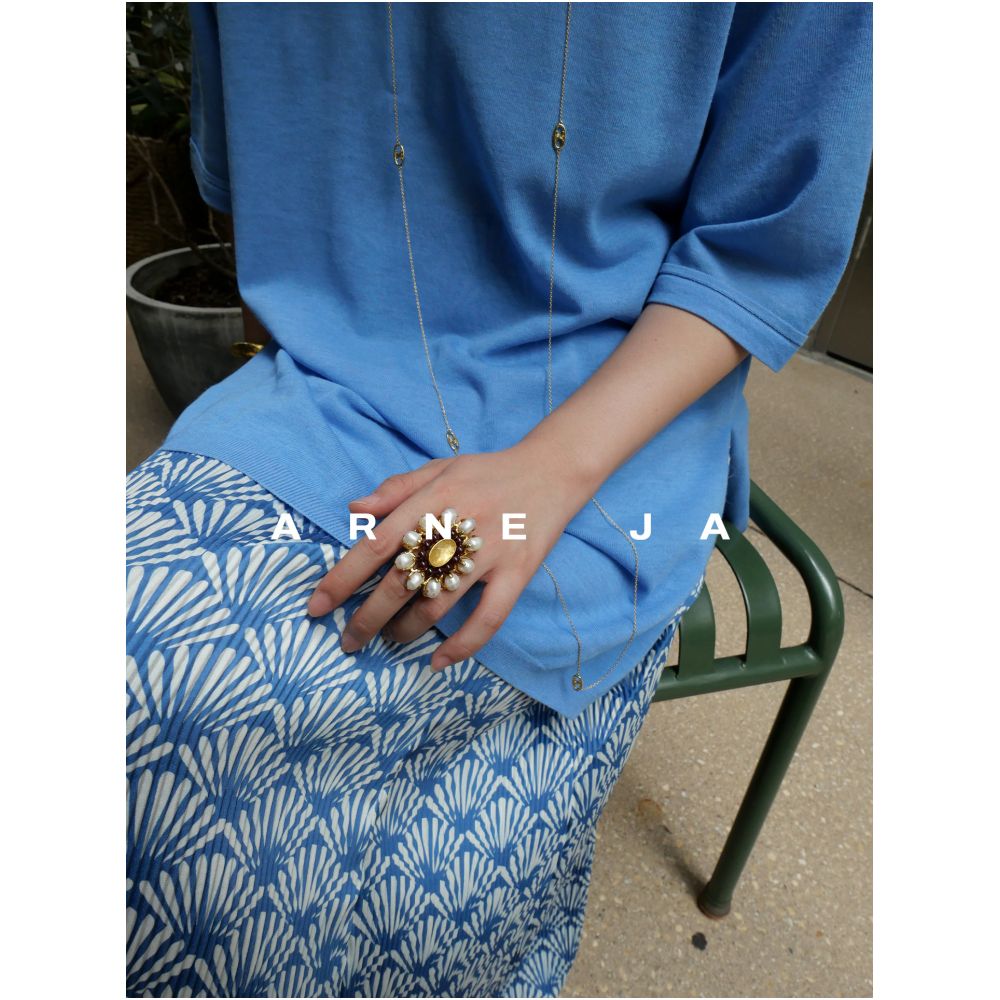 ARNE JA Mandarin Oriental Miyake Elegant Balanced Folding Fan Pattern Bias Cut Fishtail Skirt A948 image 1