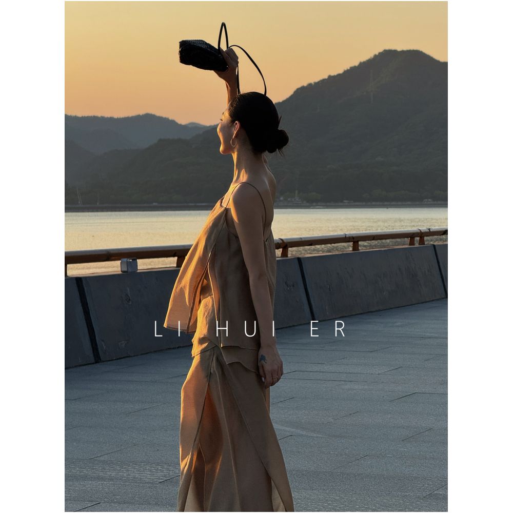 LiHuiEr s Amber Twilight A sophisticated unique sleeveless tank top with a sophisticated mature style image 1