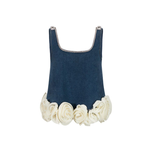 ASAYA7171 – Rosette Denim Statement Set 🌹👖