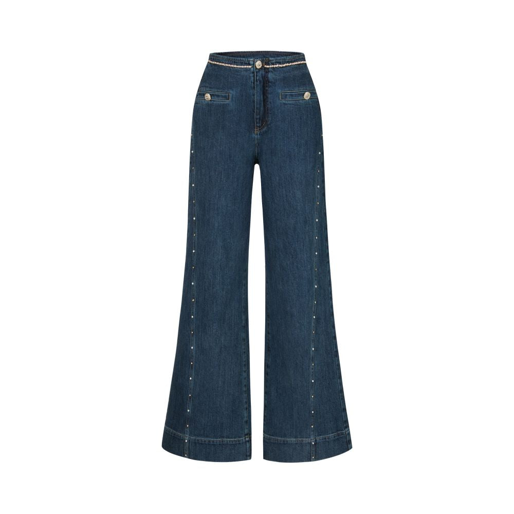 ASAYA7171 – Rosette Denim Statement Set 🌹👖