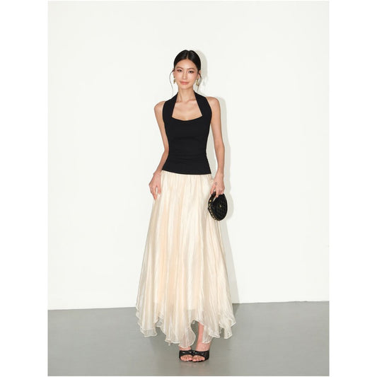 ASAYA7176 – Ethereal Whisper Maxi Skirt 🤍✨