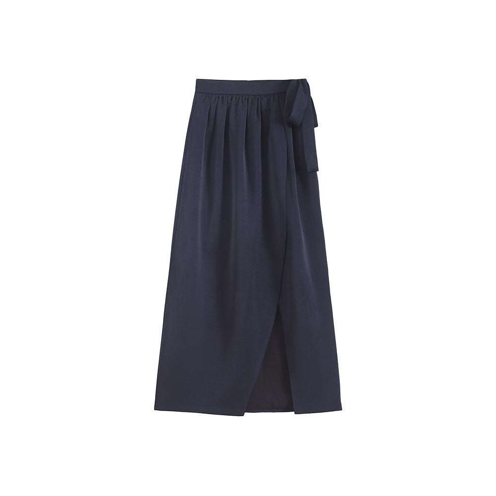 ASAYA7185 – Draped Elegance Wrap Skirt 🤍🖤